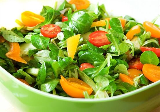 vegetable salad to lose weight in a week of 7 kg
